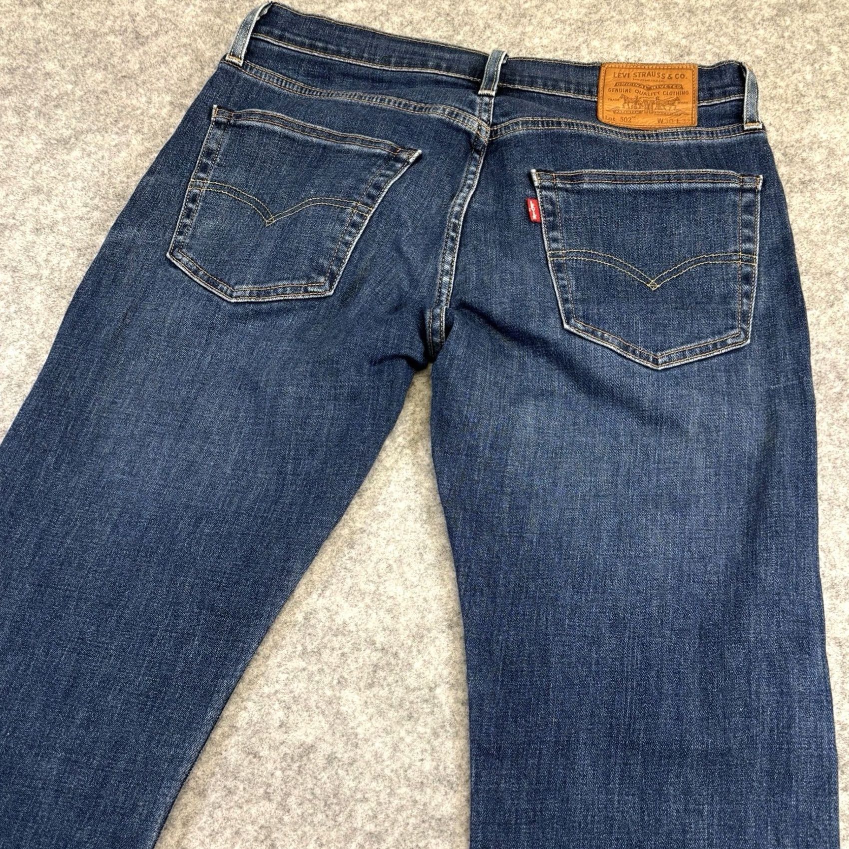 Levi's Levi’s 502 Jeans Regular Men W30 L31 Zip Button Denim Medium Blue 5-Pocket Cotton Elastane Vintage: No Size US 30 / EU 46 - 4 Thumbnail