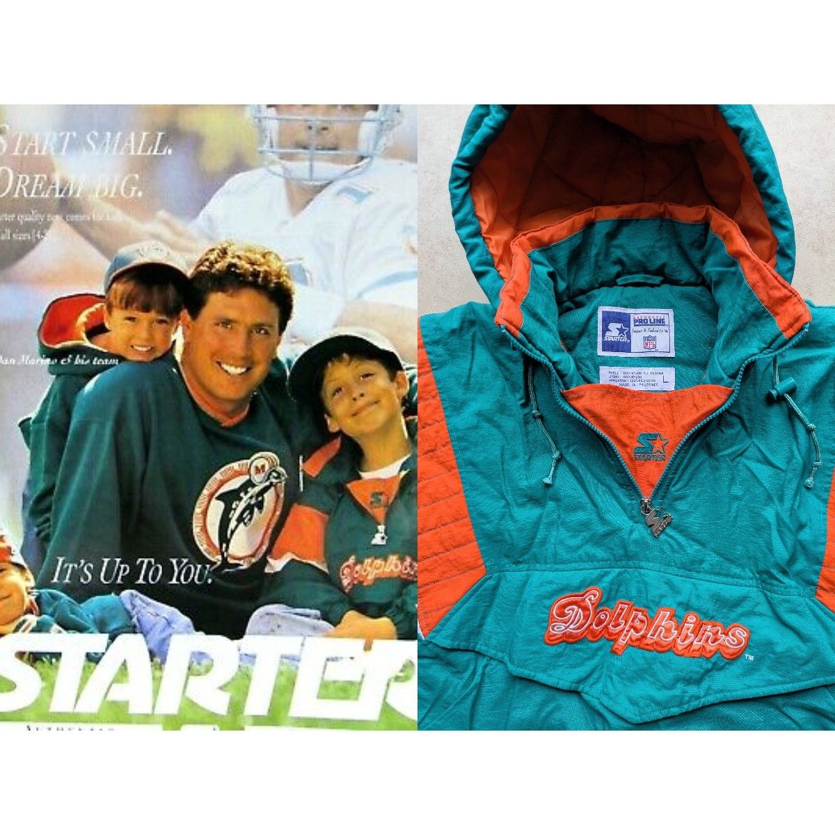 NFL × Starter Miami Dolphins 90s STARTER puffer Pullover yth teal NFL vtg Size US S / EU 44-46 / 1 - 1 Thumbnail