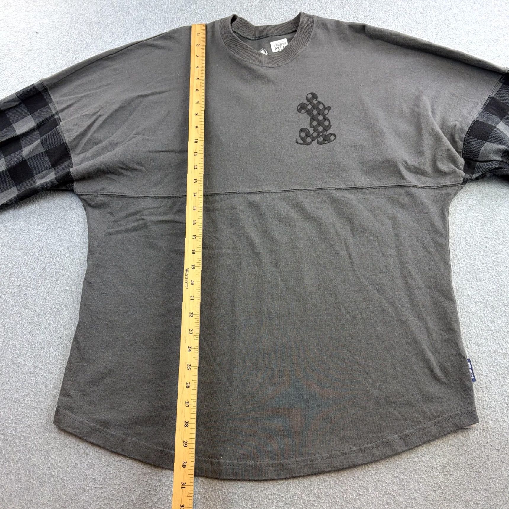 Disney VINTAGE Walt Disney World Spirit Jersey Shirt Womens L Gray Plaid Mickey Logo Adult Size L / US 10 / IT 46 - 3 Thumbnail