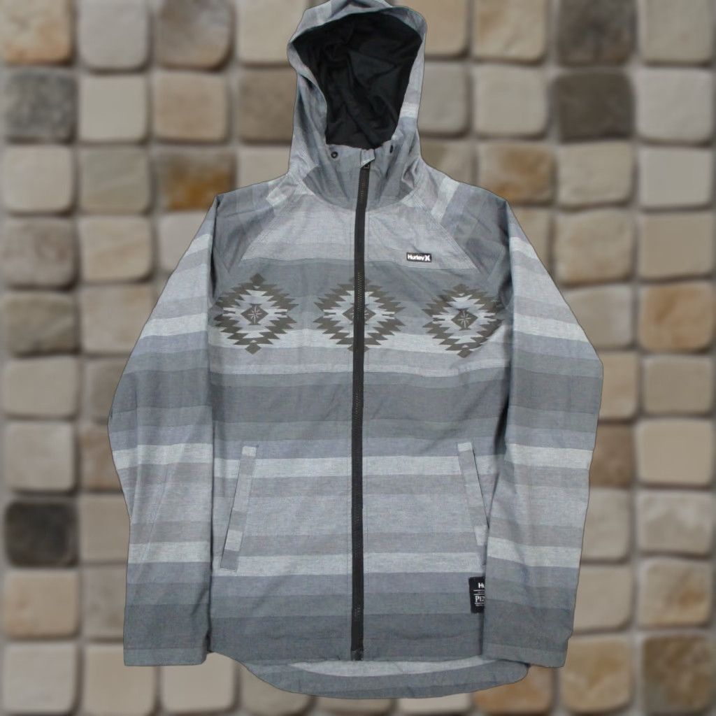 Hurley Hurley X Pendleton Jacket Mens Small Gray Full Zip Windbreaker Mid-Length Regular Zip Size US S / EU 44-46 / 1 - 1 Thumbnail