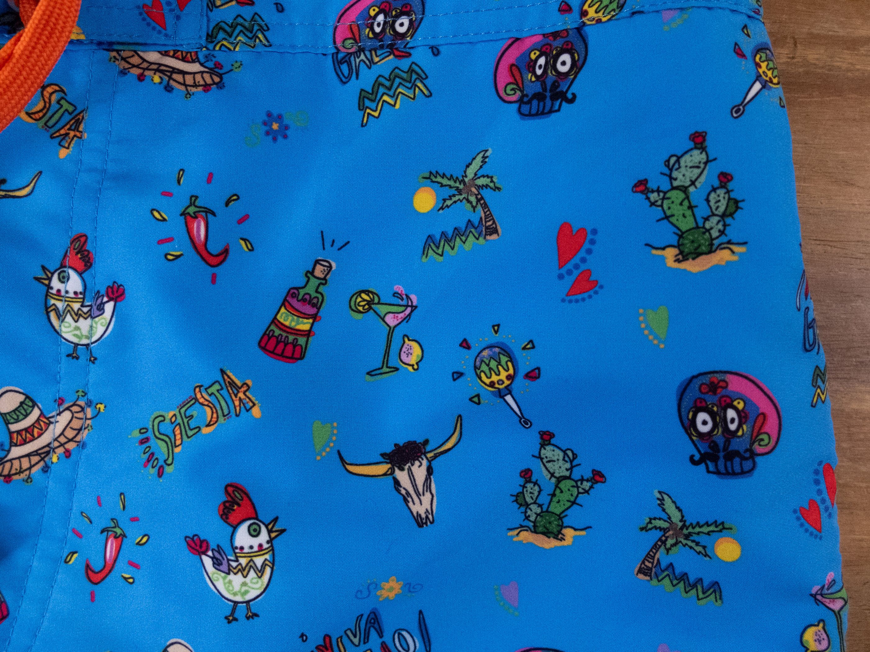 Other GALLO blue Mexican motifs print swim shorts Medium NWT Size US 32 / EU 48 - 2 Thumbnail