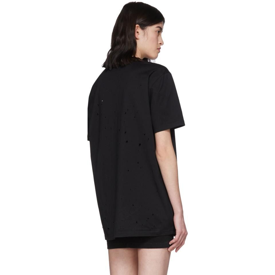 Givenchy Black Distressed Gold Blurred Logo T-Shirt Size XS / US 0-2 / IT 36-38 - 5 Thumbnail