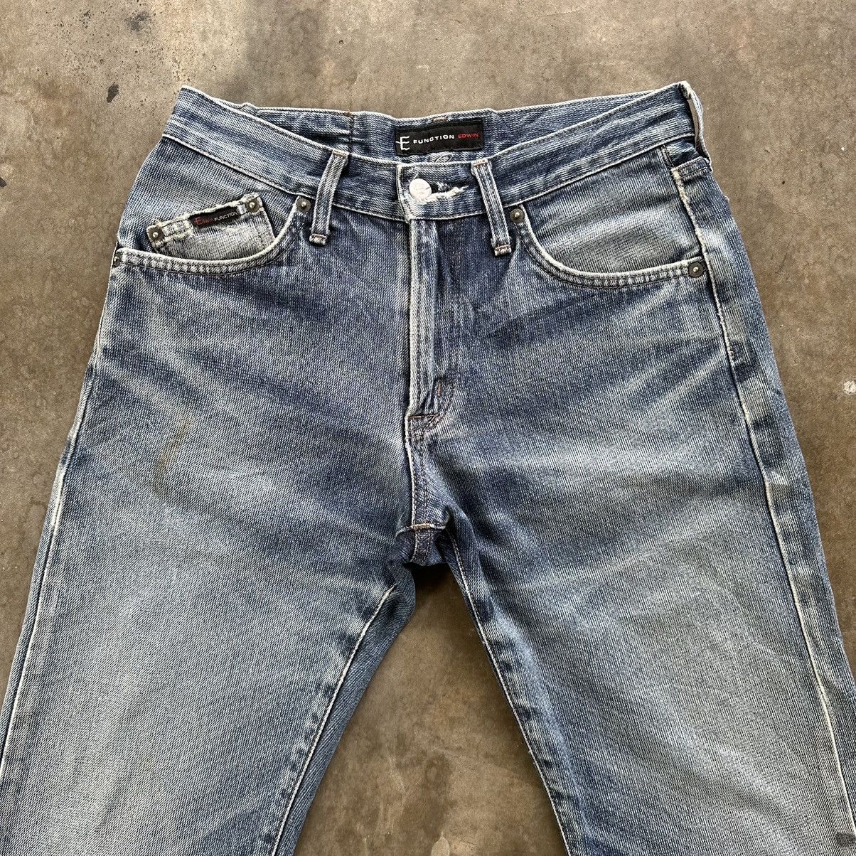 Japanese Brand Vintage E Function Edwin Distressed Jean Faded Denim Pant Size US 30 / EU 46 - 3 Thumbnail