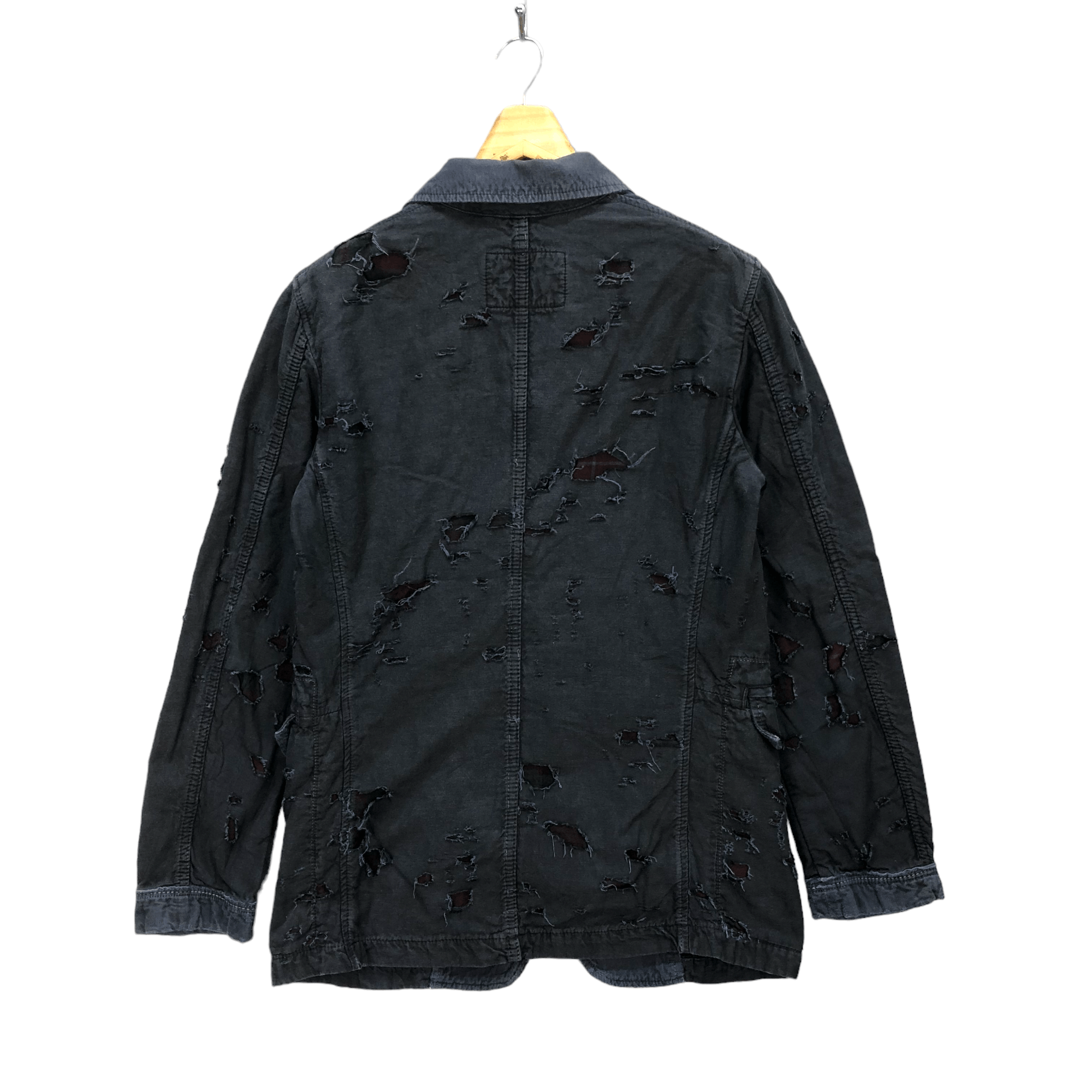 Marithe + Francois Girbaud 🔥MFG TRASHED DISTRESSED DESIGN JACKET #5761-205 Size US M / EU 48-50 / 2 - 12 Thumbnail
