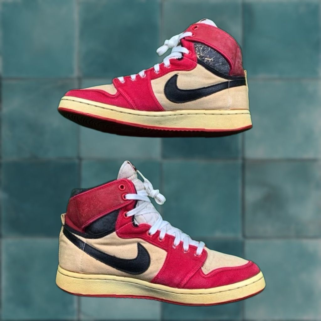 Nike Nike Air Jordan 1 AJKO Chicago Red White Rare Vintage 85 8.5 Bred Royal OG 1985 Men Sneaker Basketball White Nike Air 1985 US Shoe Size 8.5 Mens Size US 9 / EU 42 - 1 Thumbnail