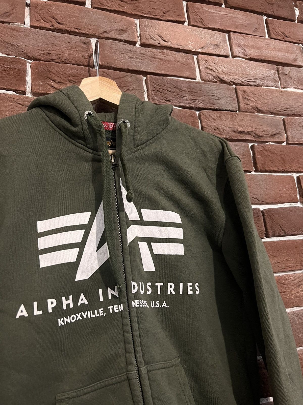 Alpha Industries Rare Alpha Industries Green Olive Zip Hoodie Hype Streetwea Size US S / EU 44-46 / 1 - 2 Thumbnail