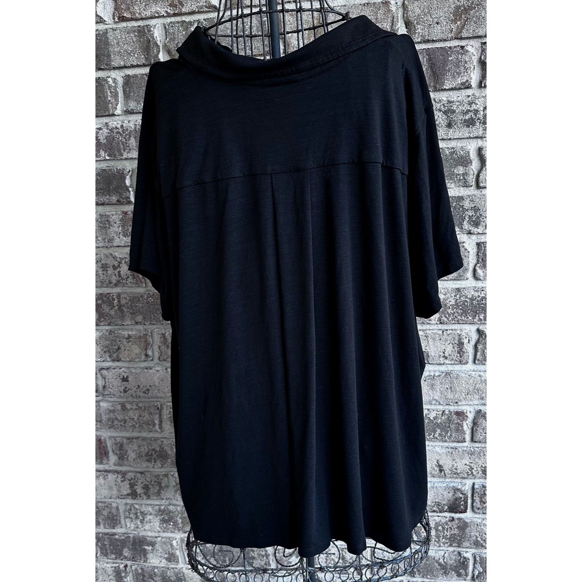 Designer J Jill Wearever Collection Top Womens 3X Black Pleaded Back Size 3XL / US 20-22 - 3 Thumbnail