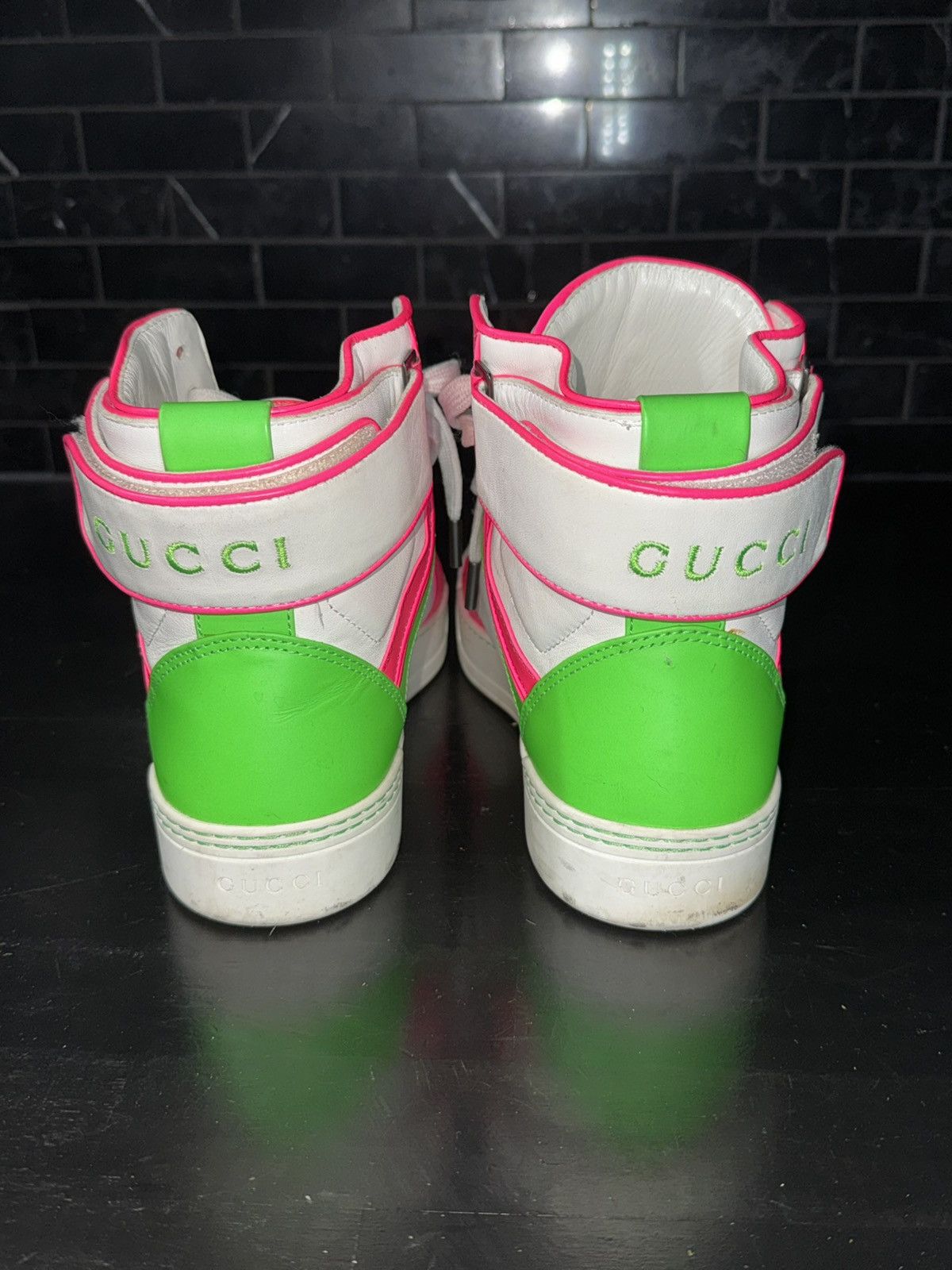 Gucci Gucci Leather high top sneakers Size US 8.5 / EU 41-42 - 4 Thumbnail