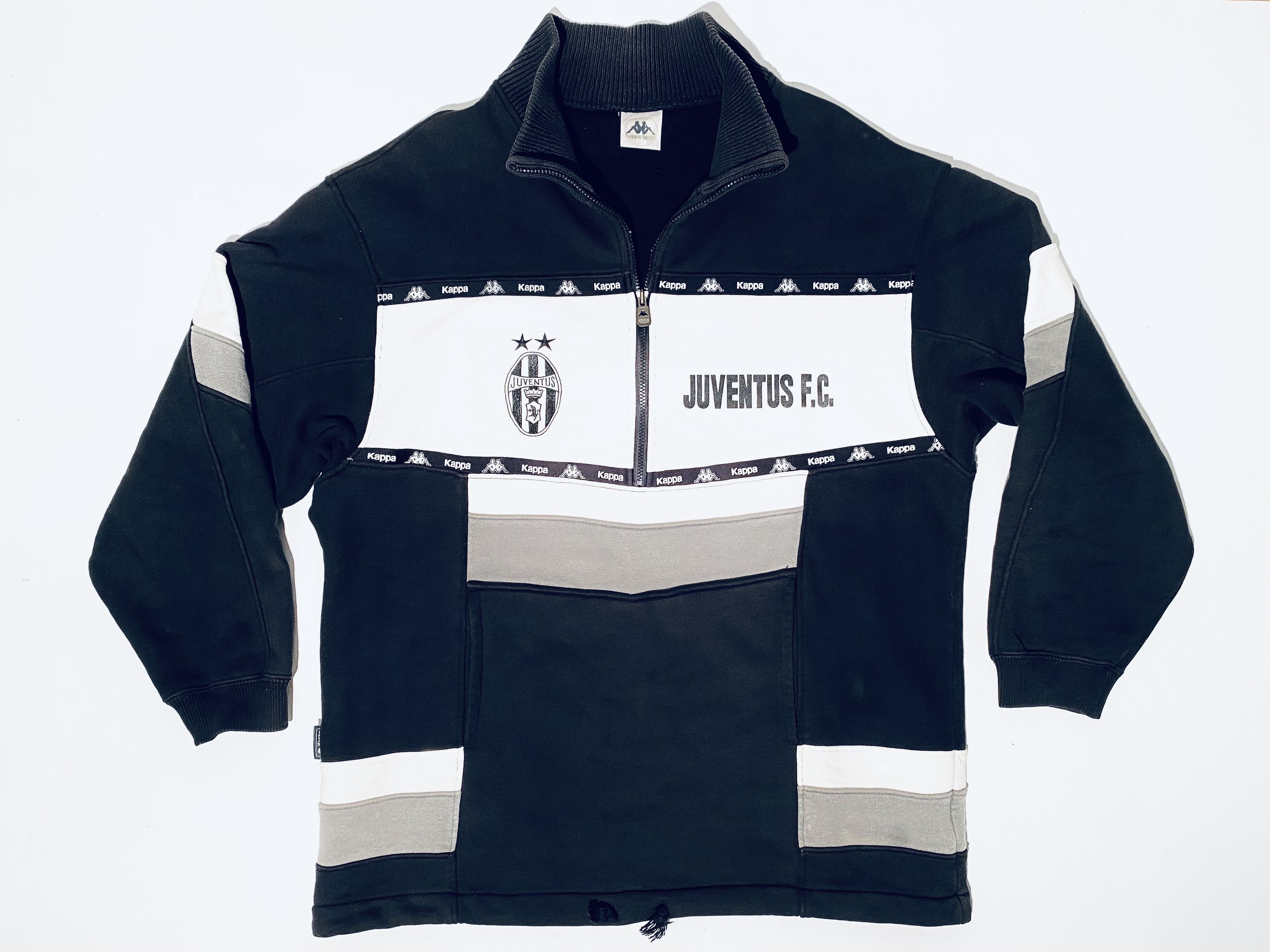 Kappa Juventus 1/4 Zip Football Soccer Training Jacket 90s Size US L / EU 52-54 / 3 - 3 Thumbnail