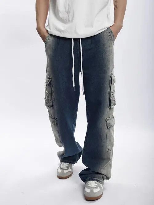 VIBE Vintage washed gradient embroidered rare jeans Size US 32 / EU 48 - 5 Thumbnail