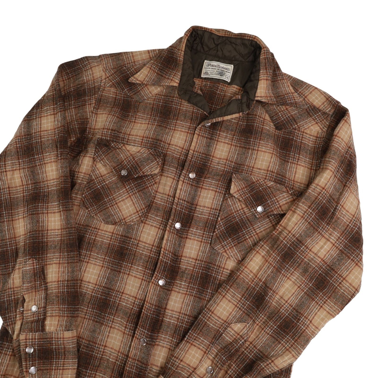 Pendleton × Vintage True Vintage Pendleton Western Pearl Snap Wool flannel Shirt Size US M / EU 48-50 / 2 - 2 Thumbnail
