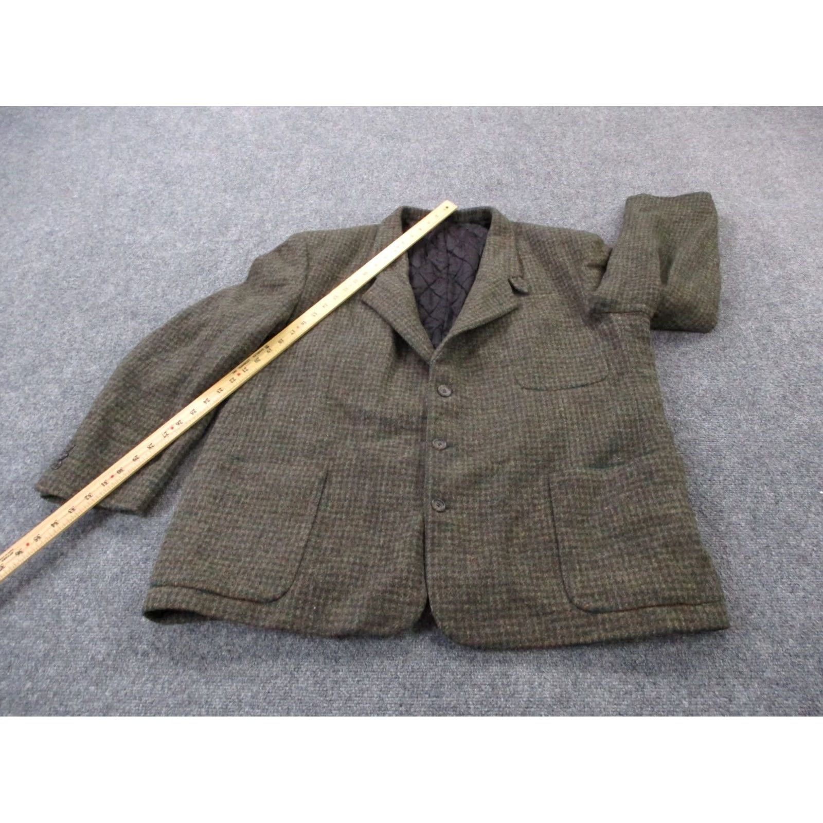 Vintage Vintage L.L. Bean Jacket Mens XL Wool Sport Blazer Coat Thinsulate Puffer Lined Herringbone Brown Nylon Wool Tuxedo Sportwear 90s Mens Size 46R - 6 Thumbnail