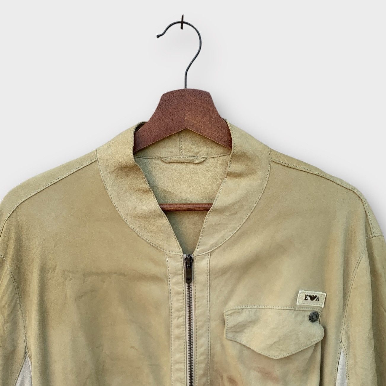 Emporio Armani SS2007 EMPORIO ARMANI BIKER SUEDE LEATHER JACKET Size US S / EU 44-46 / 1 - 4 Thumbnail