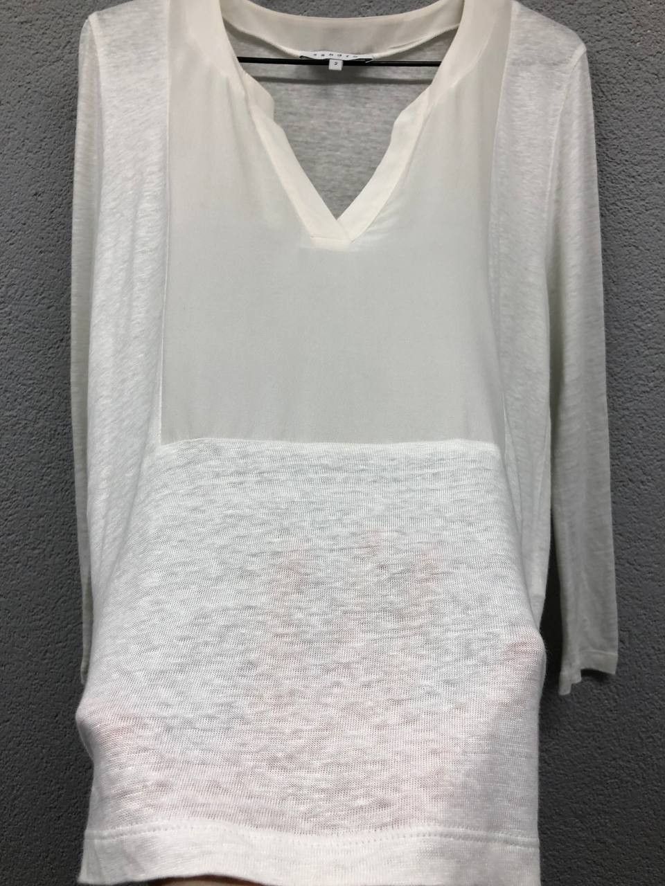 Sandro Sandro womens 100%silk / 100%linen blouse size 2 / Small Size XS / US 0-2 / IT 36-38 - 4 Thumbnail