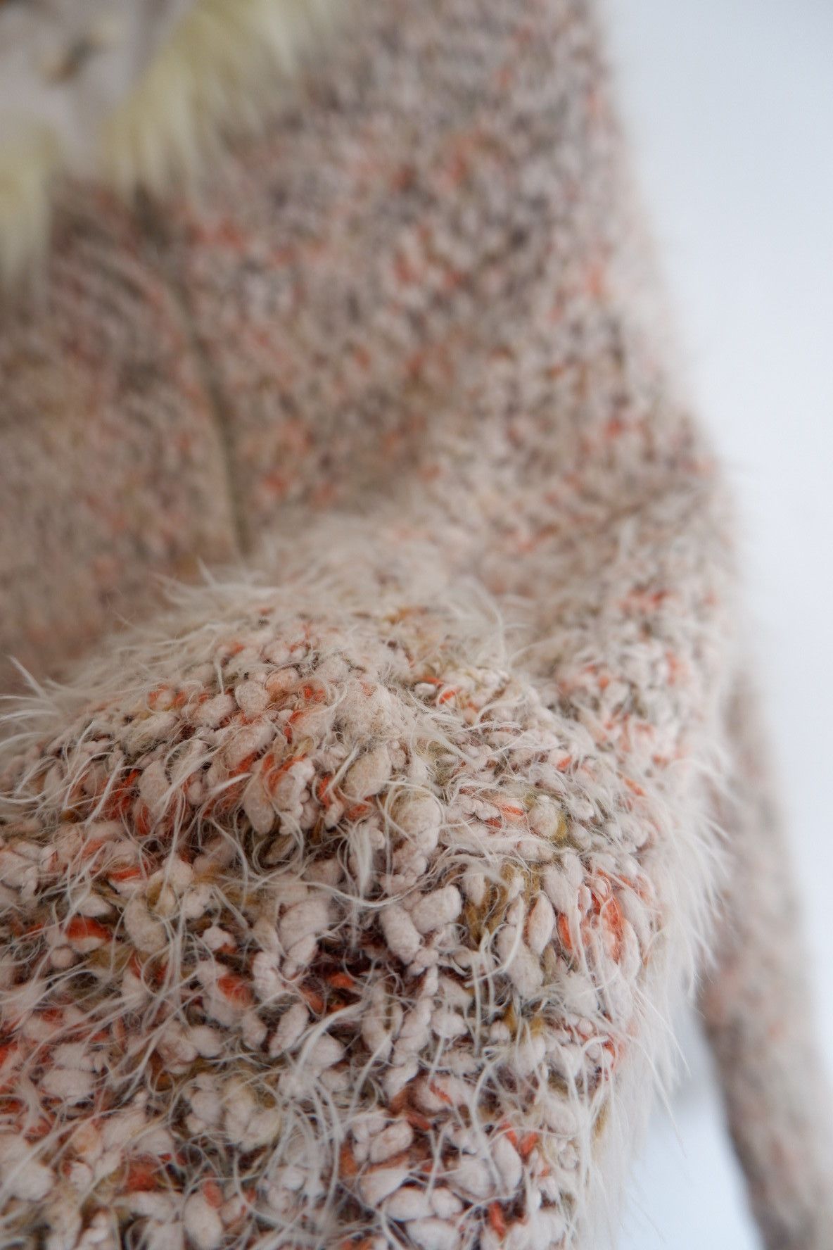 Japanese Brand Fuzzy Fur Mohair Cropped Hoodie Size US M / EU 48-50 / 2 - 5 Thumbnail