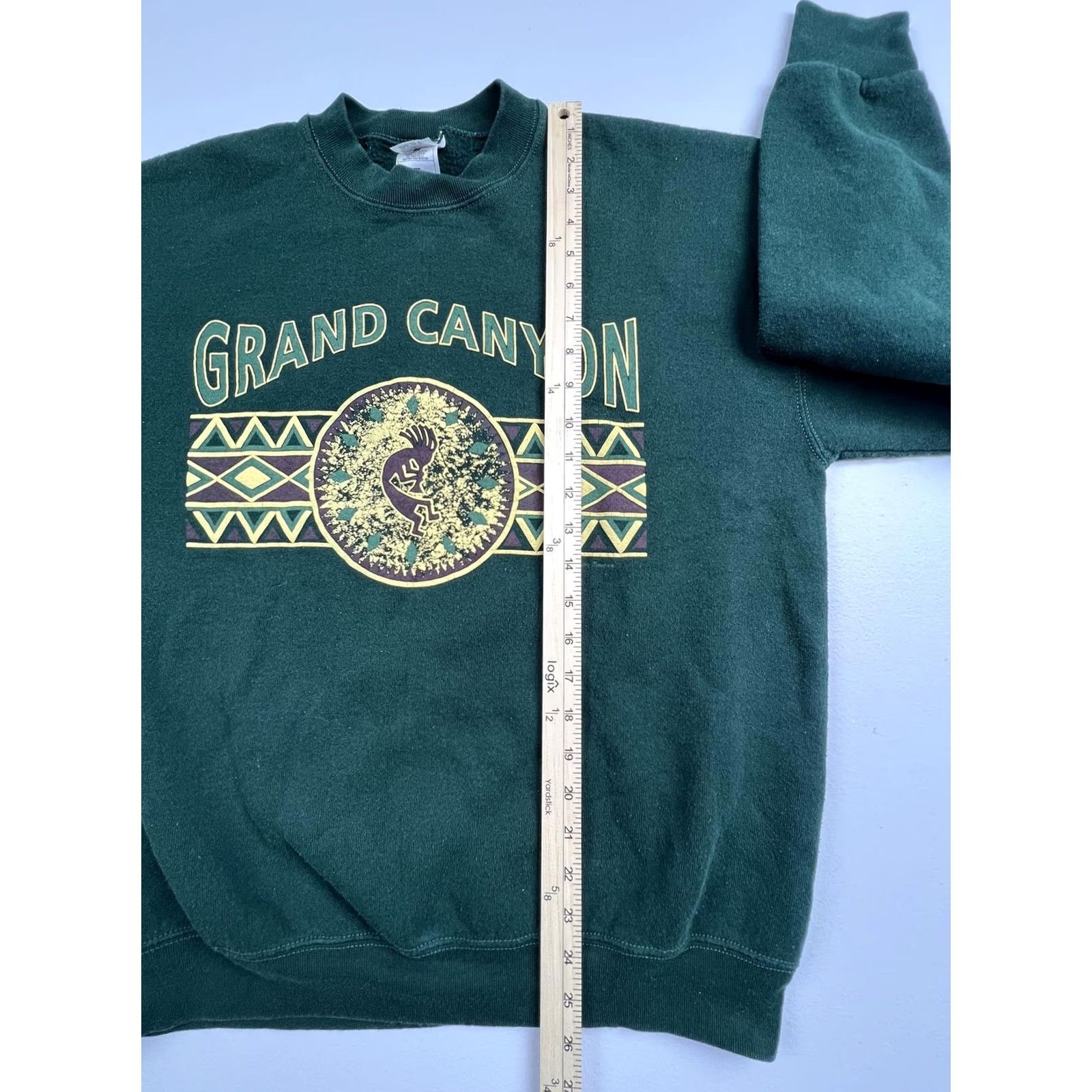 Fruit Of The Loom VINTAGE Grand Canyon Fruit of the Loom Sweatshirt Mens Large Green Graphic Size US L / EU 52-54 / 3 - 5 Thumbnail