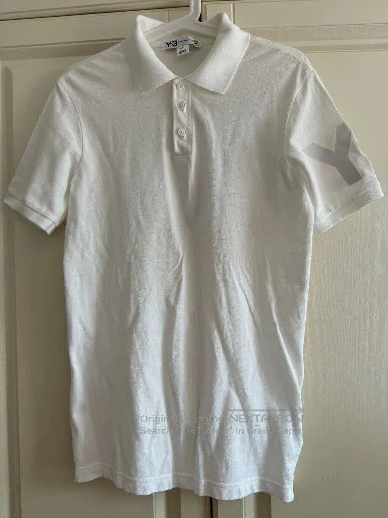 Y-3 Y-3 Yohji Yamamoto White Polo Shirt. Size US S / EU 44-46 / 1 - 1 Thumbnail