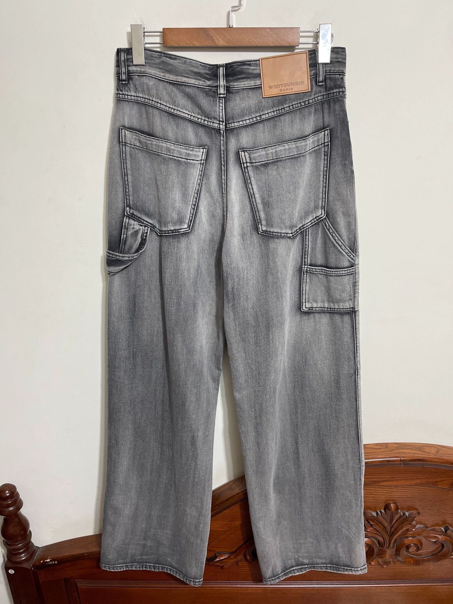 Wooyoungmi Wooyoungmi High-Waist Wide Leg Gray Wash Denim 46 Size US 30 / EU 46 - 2 Thumbnail