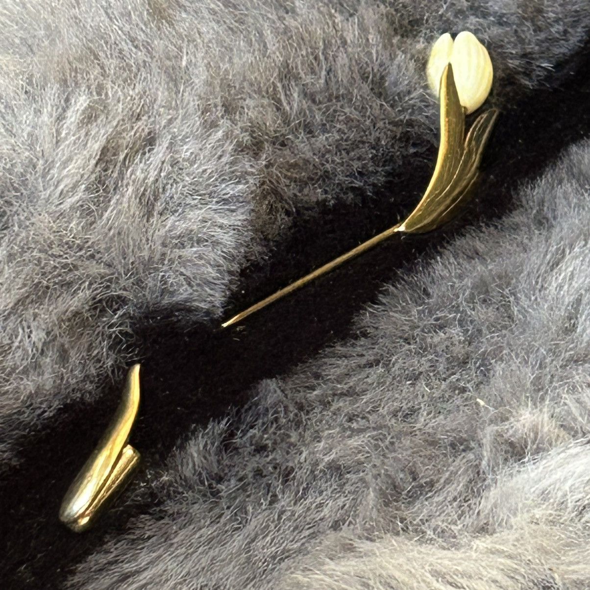 Vintage Vintage 80s Avon celluloid tulip stick pin hat pin brooch Size ONE SIZE - 7 Thumbnail
