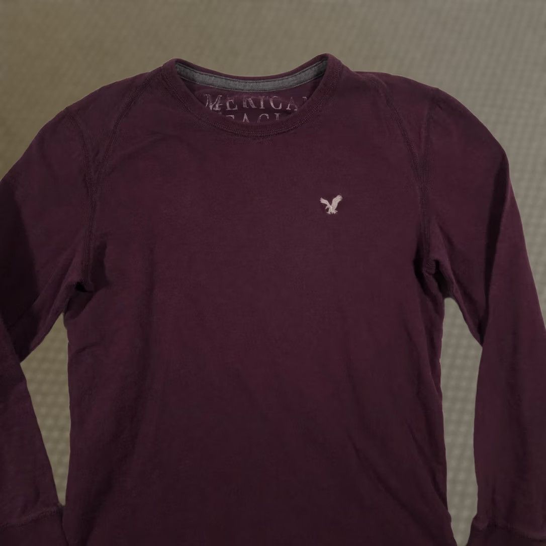 American Eagle Outfitters American Eagle Outfitters Shirt Mens S Red Long Sleeve Logo Tee Crewneck Size US S / EU 44-46 / 1 - 1 Thumbnail