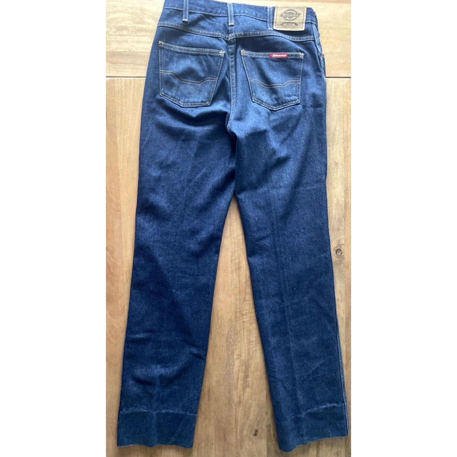 Dickies VINTAGE Dickies Jeans Mens 30X34 Dark Wash Carpenter Zipper USA Denim 5-Pocket Regular Blue 70s Workwear Cowboy Mens Size US 30 / EU 46 - 2 Thumbnail