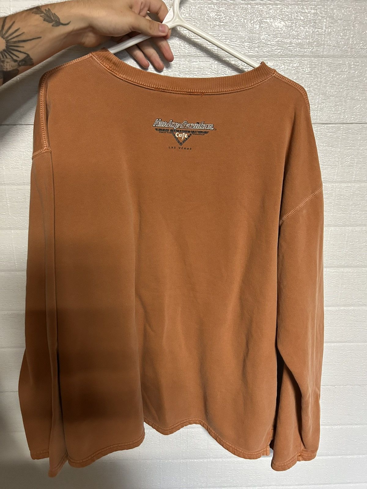 Harley Davidson Harley Davidson Cafe Vintage 90’s Distressed Crewneck Size US XL / EU 56 / 4 - 4 Thumbnail
