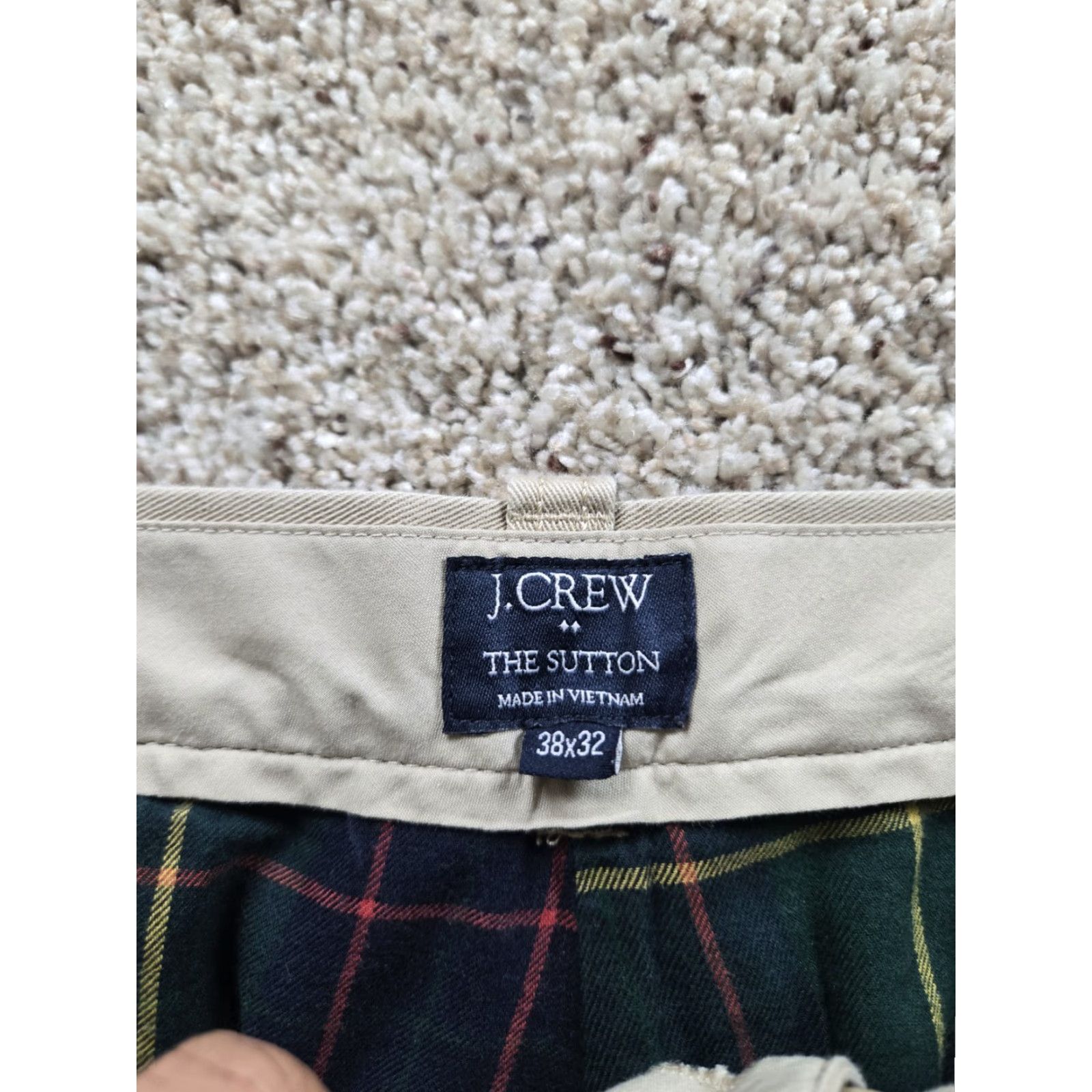 J.Crew J.Crew Sutton Chino Pants Mens 38x32 Khaki Straight Leg Slant Pocket Lined Twist: Twill Cotton Slim Regular 38 Beige Buttons Vintage No Size US 38 / EU 54 - 3 Thumbnail