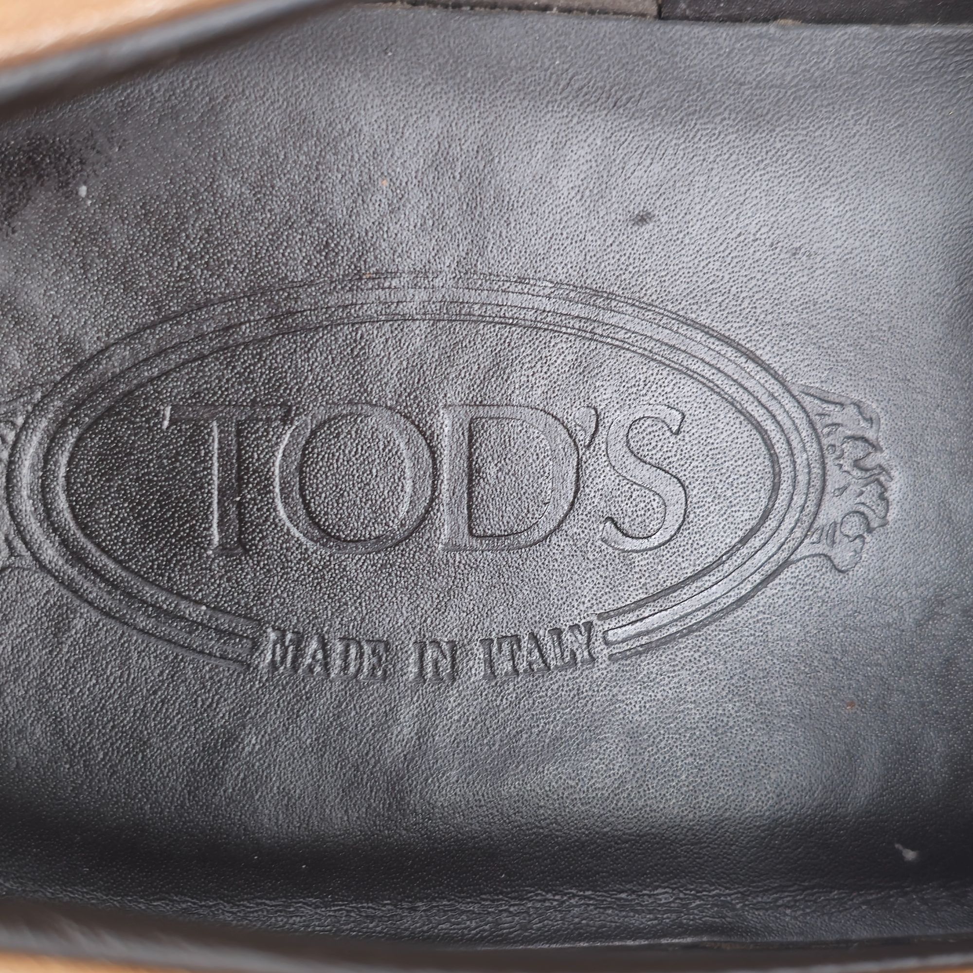 Tod's Tods Italy Mens 9.5 Light Brown Leather Dress Casual Shoes Size US 9.5 / EU 42-43 - 8 Thumbnail