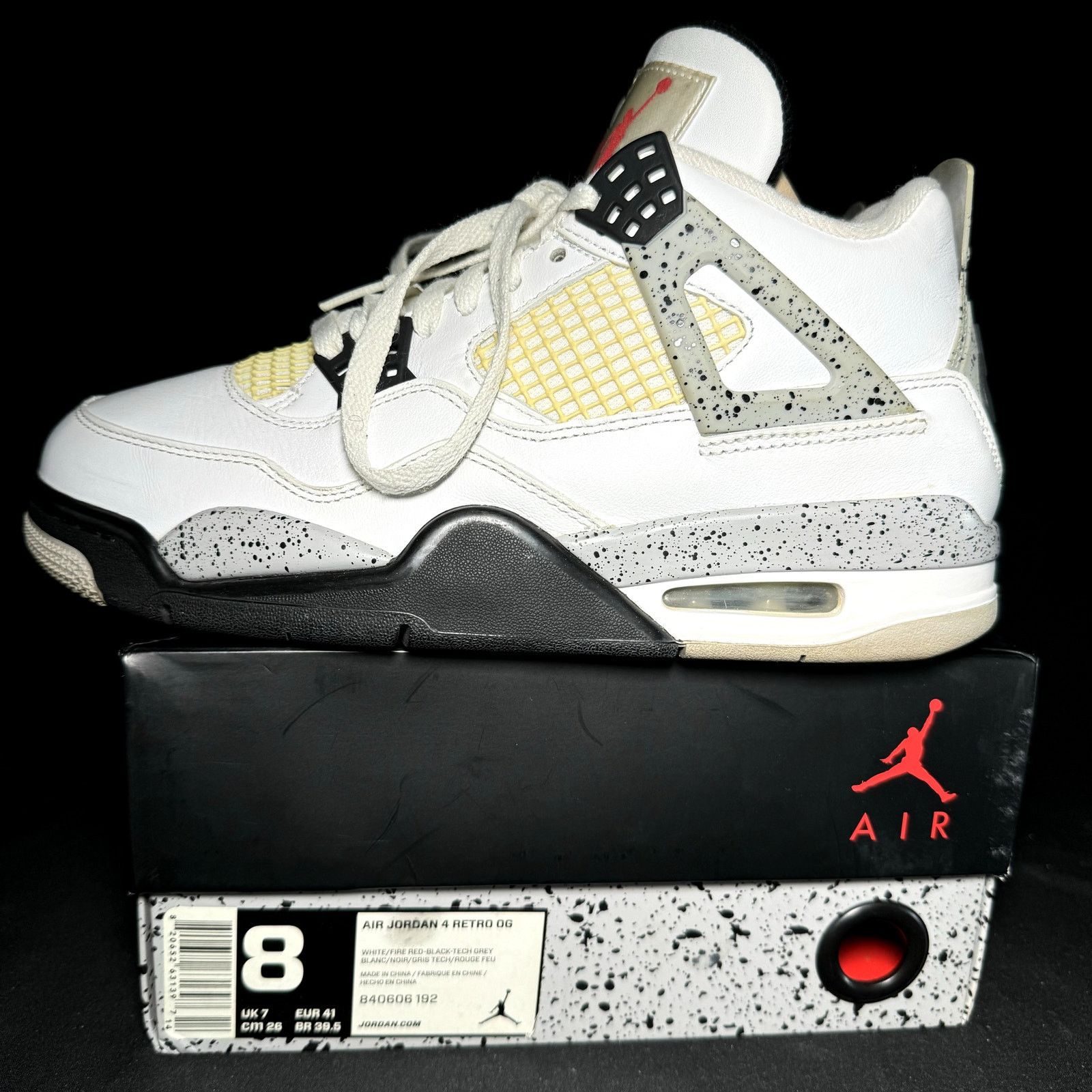 Jordan Brand × Nike Size 8 - Nike Air Jordan 4 Retro OG White Cement Men's Shoes Size US 8 / EU 41 - 9 Thumbnail