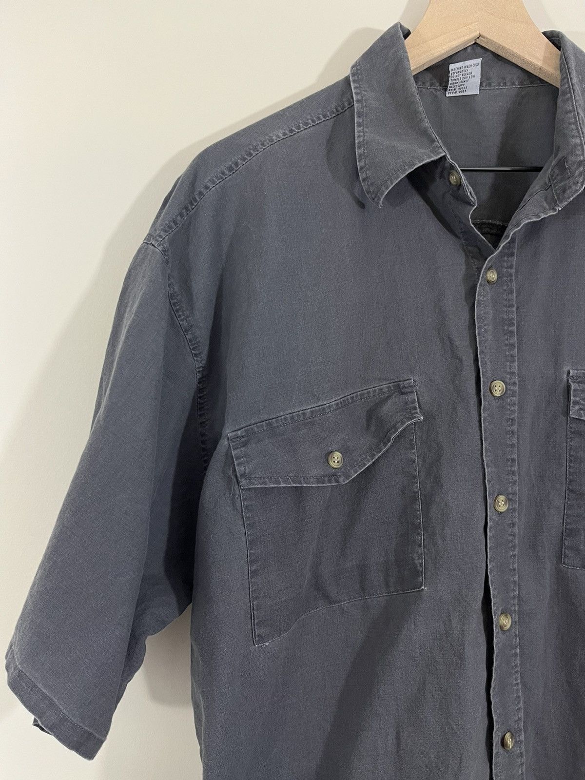 Vintage Faded Black Oversized Boxy Work Shirt Size US L / EU 52-54 / 3 - 5 Thumbnail