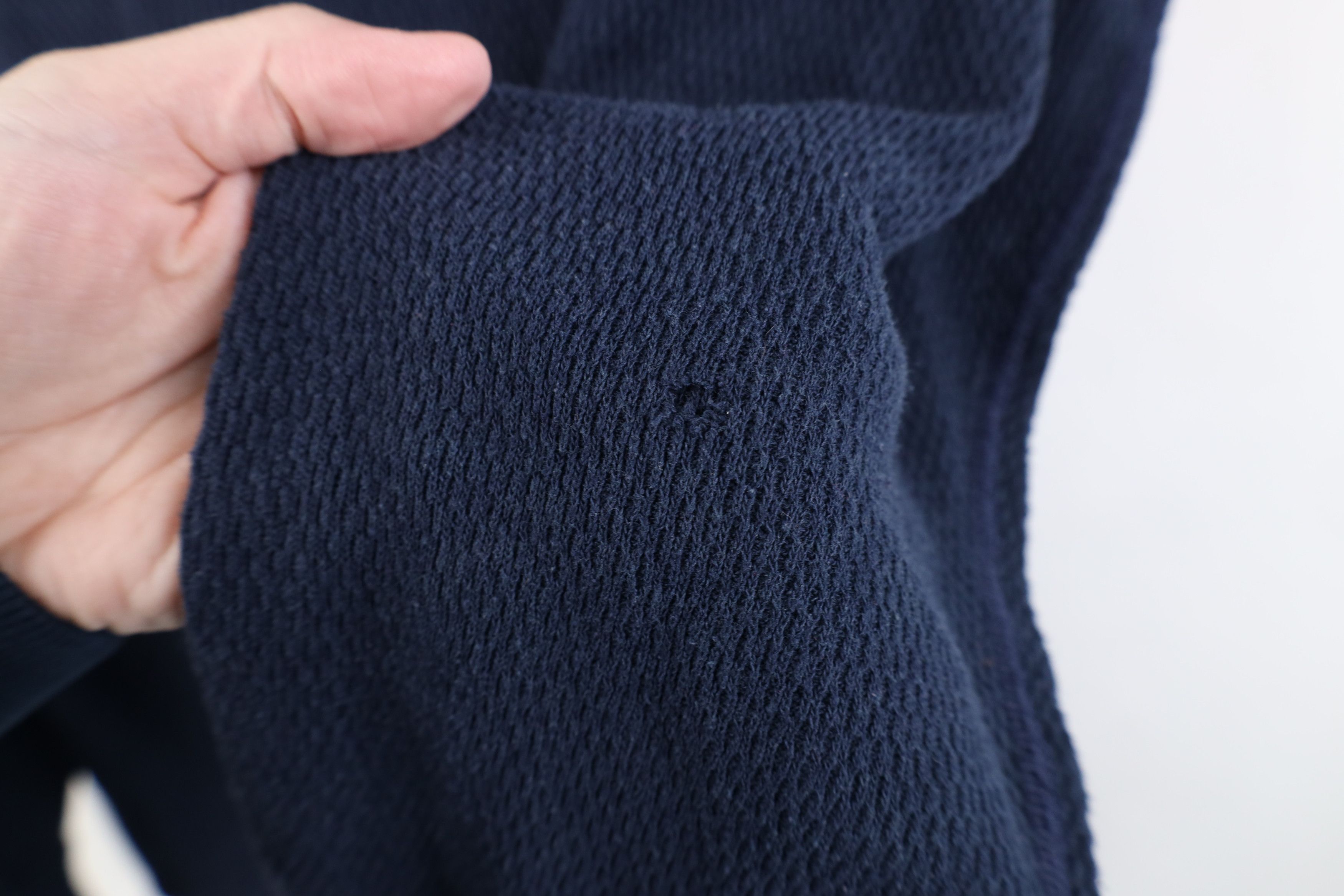Vintage Vintage 90s Streetwear Waffle Knit Henley T-Shirt Blue Size US L / EU 52-54 / 3 - 6 Thumbnail