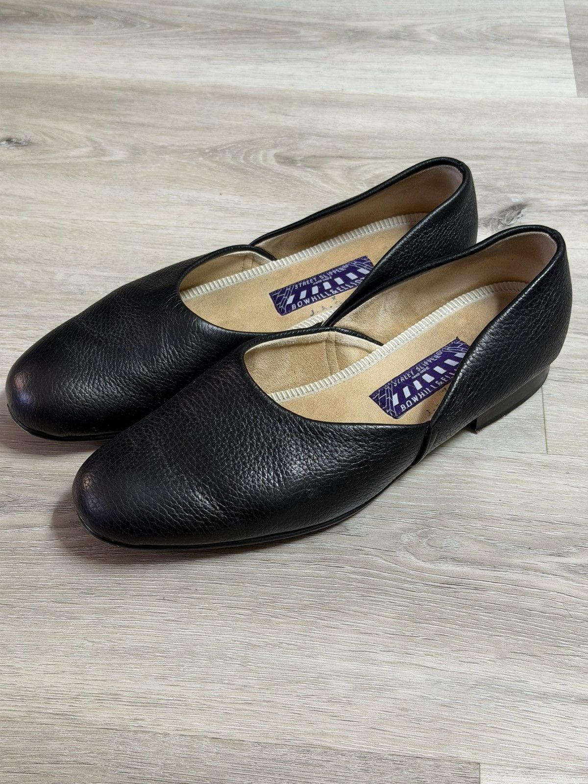 John Alexander Skelton Black Deerskin Leather Slippers Size US 11 / EU 44 - 2 Thumbnail