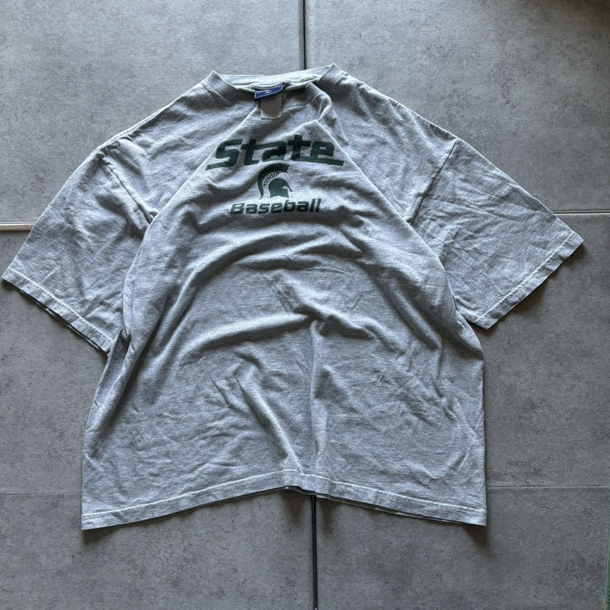 Jansport Vintage gray msu michigan state baseball spellout tshirt Size US XL / EU 56 / 4 - 1 Thumbnail