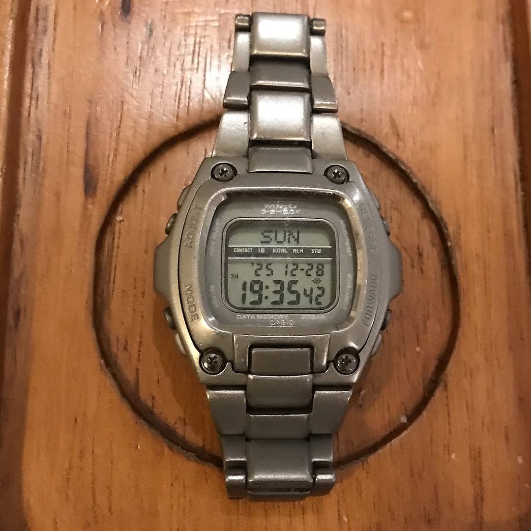 Vintage Gshock Casio MRG-210T-7 Digital Watch Silver