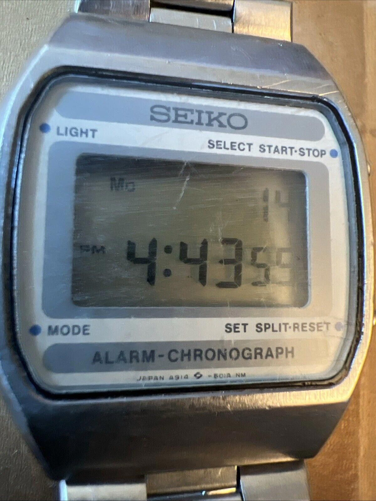Seiko SEIKO ALARM CHRONOGRAPH WATCH A914 5020 WORKING SPLIT RESET Size ONE SIZE - 3 Thumbnail