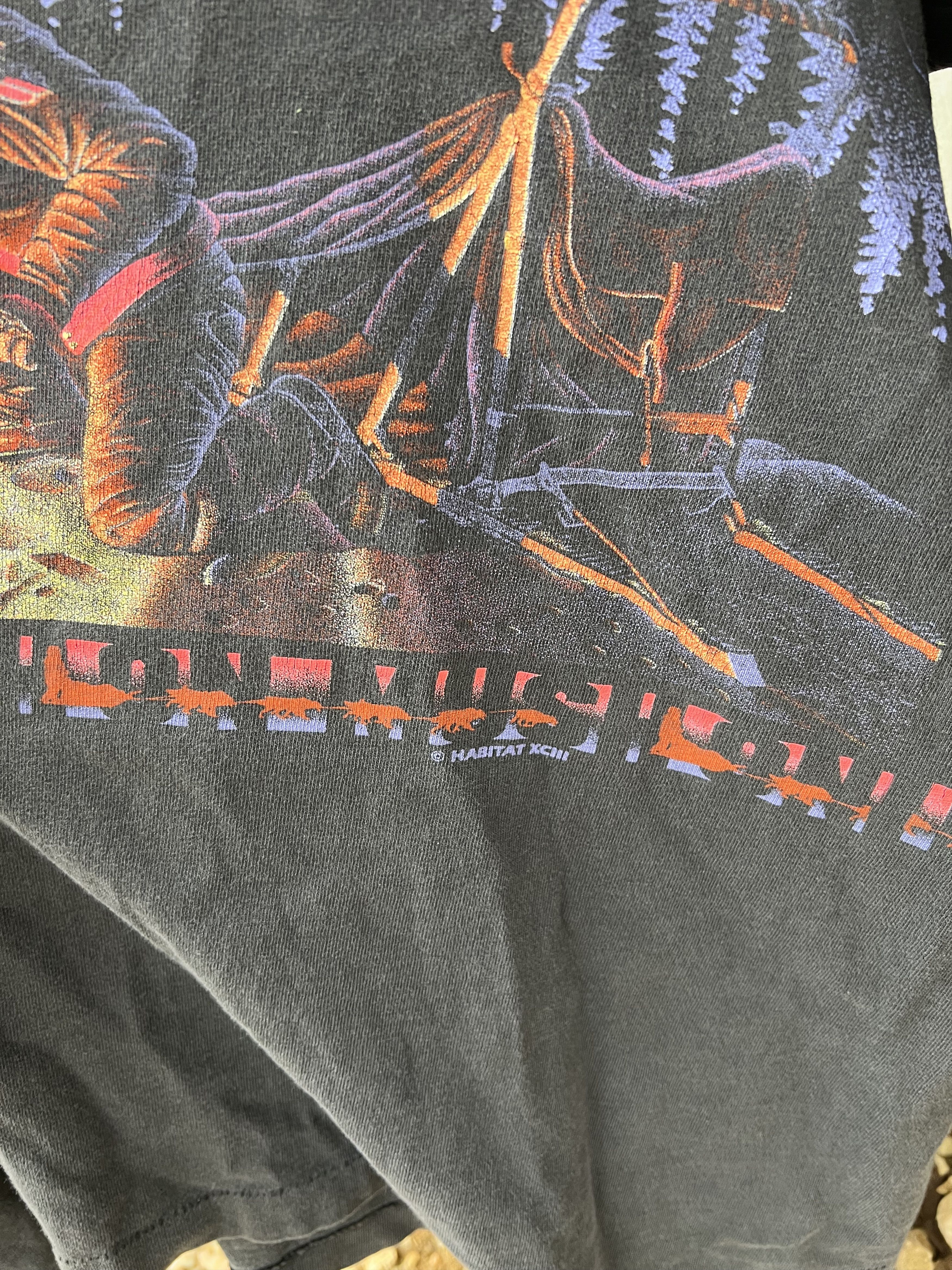 Vintage 1993 Mush On Habitat Tee western navajo cowboy Size US XL / EU 56 / 4 - 3 Thumbnail