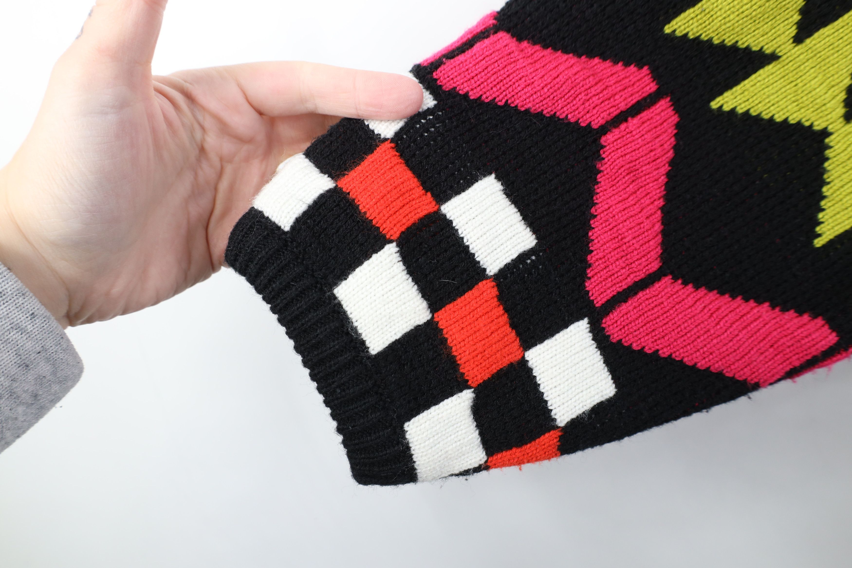 Vintage Vintage 90s Coogi Style Geometric Knit Mock Neck Sweater Size M / US 6-8 / IT 42-44 - 7 Thumbnail