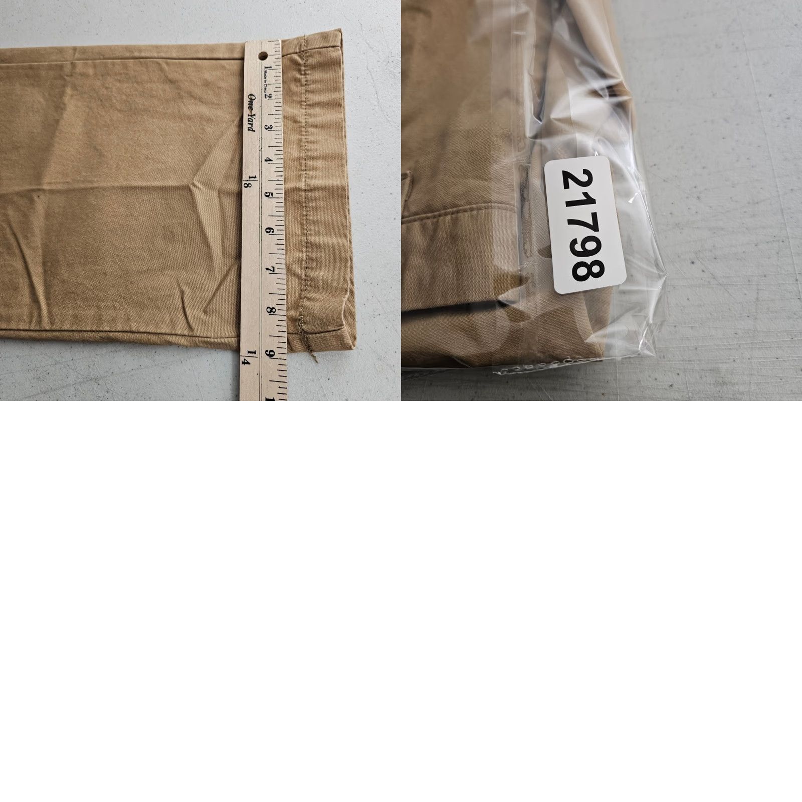 Dockers DOCKERS Washed Khaki Pant Mens 36x28.5 Classic Fit Cotton Flat Front Shirt Size US 36 / EU 52 - 9 Thumbnail