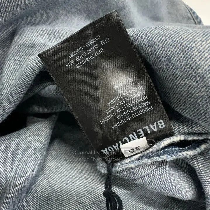 Balenciaga Balenciaga Blue Letter Print Long Sleeve Shirt. Size US M / EU 48-50 / 2 - 4 Thumbnail