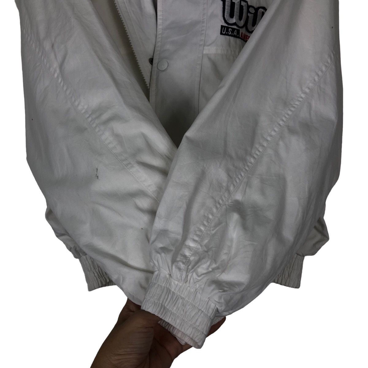 Japanese Brand 🔥90’s Vintage Bomber Jacket Wilson Since 1914 Big Logo Size US M / EU 48-50 / 2 - 16 Thumbnail