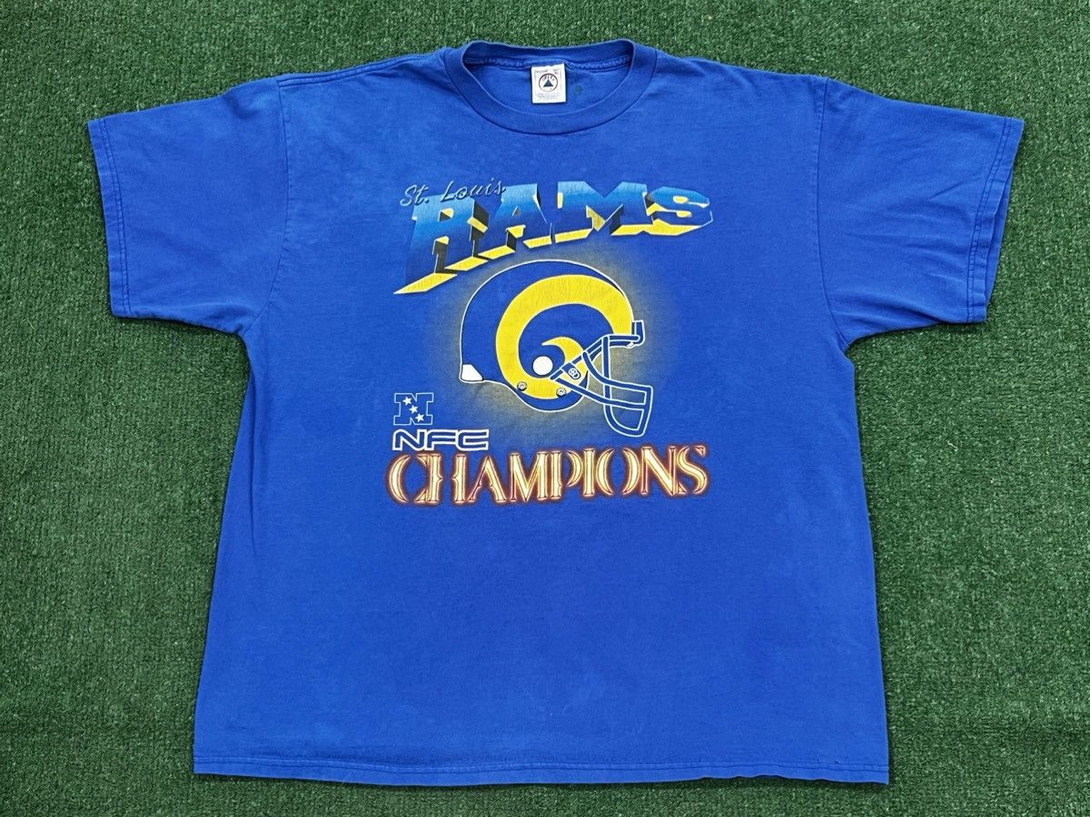Vintage 90s St Louis Rams NFC Champions Tee Size US XL / EU 56 / 4 - 1 Preview