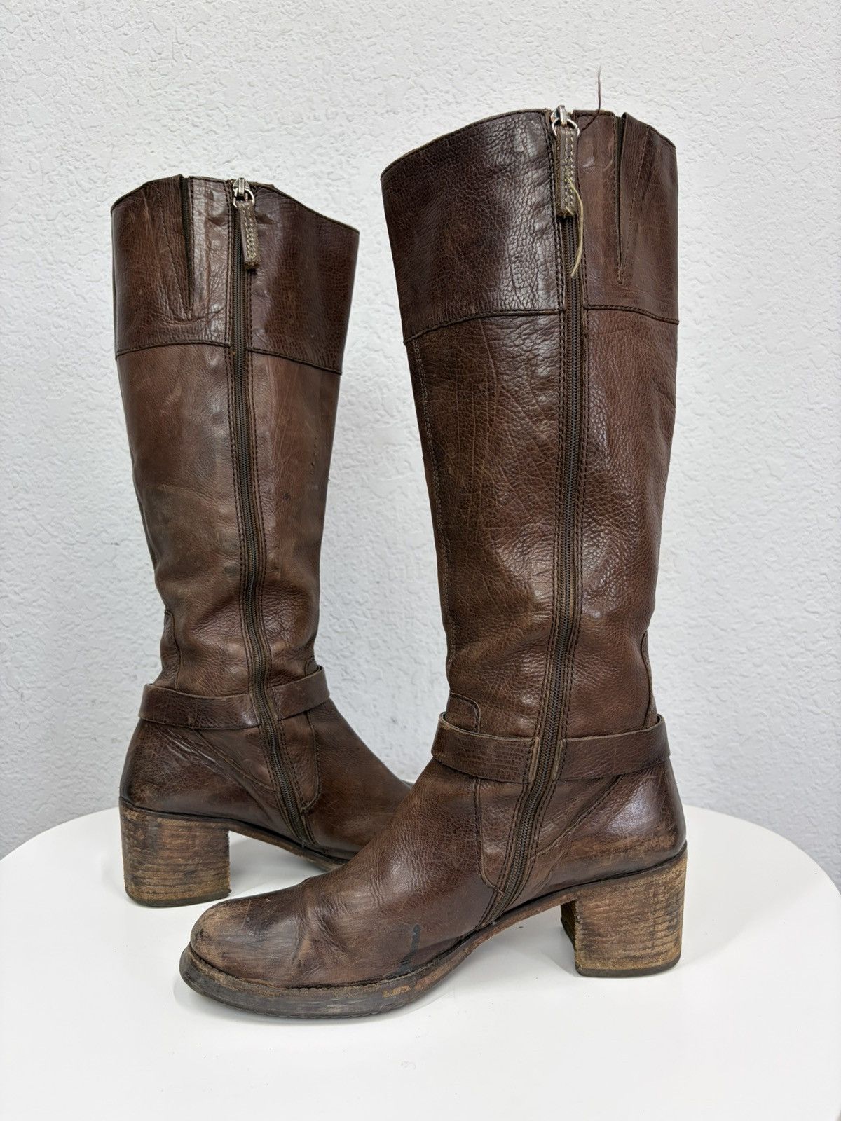 If Six Was Nine A.S. 98 Avant Garde Archive Leather Belted Boots Size US 9 / IT 39 - 15 Thumbnail