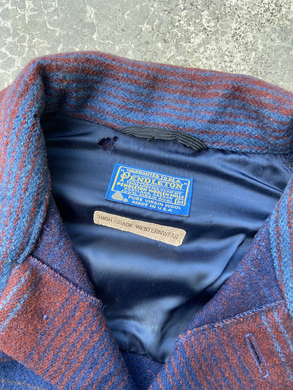Pendleton Vintage 60’s Pendleton Virgin Wool Board Sunset Ombre Jacket Size US M / EU 48-50 / 2 - 5 Thumbnail