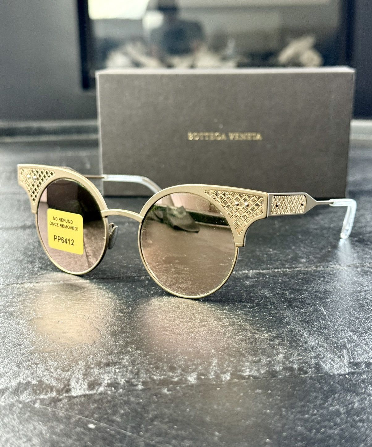 Bottega Veneta 25 / 30 LIMITED EDITION BV15 18K ROSE GOLD FILLED SUNGLASSES Size ONE SIZE - 12 Thumbnail