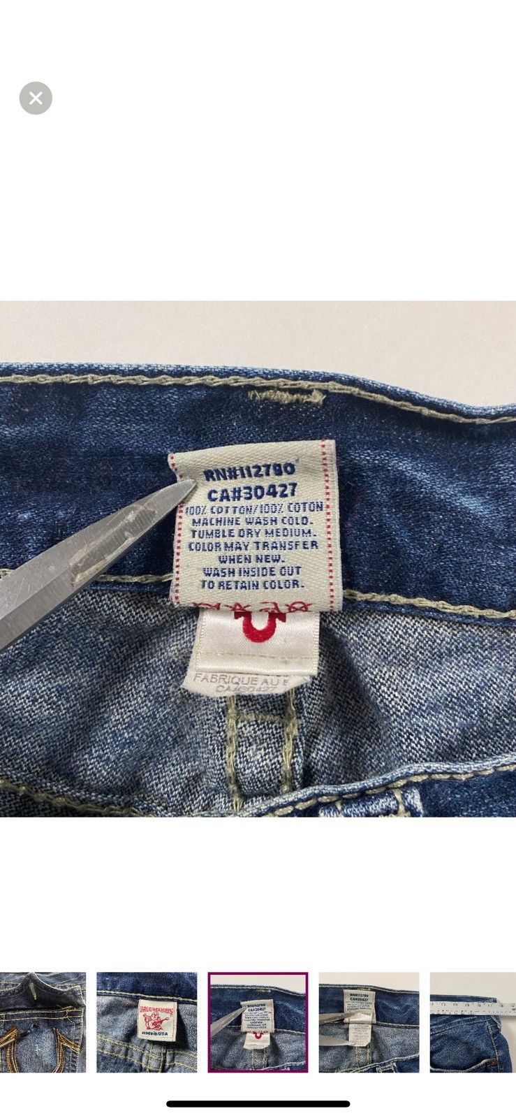 True Religion Vintage true religion denim jeans Size US 35 - 4 Thumbnail
