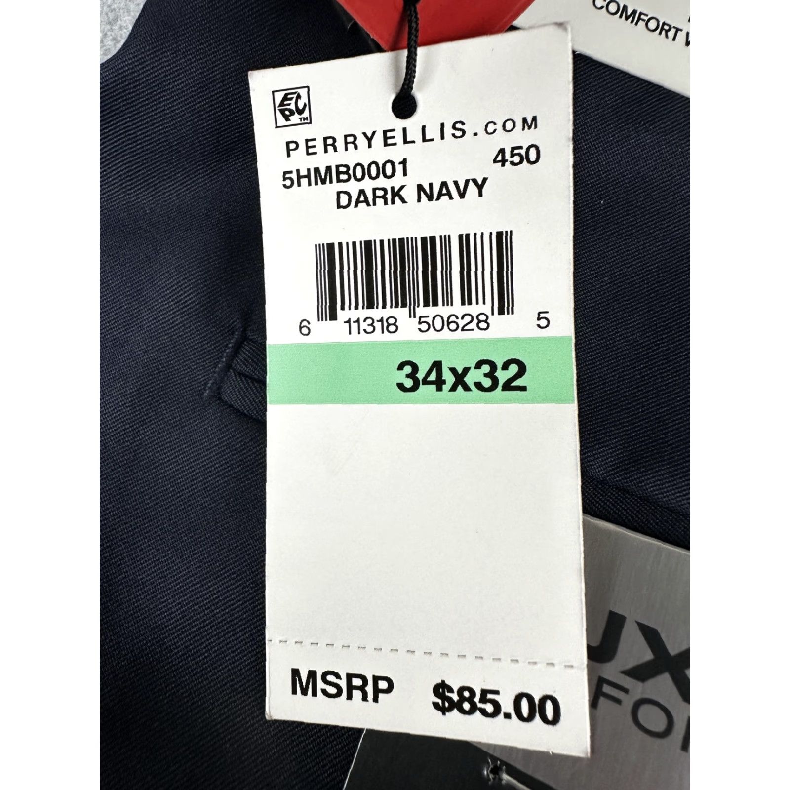 Perry Ellis Portfolio Pants Mens 34x32 Dark Navy Modern Fit Luxury Performance  Dress Pants Regular Inseam 32 Moisture Wicking Wrinkle Resistant -  krearack.com
