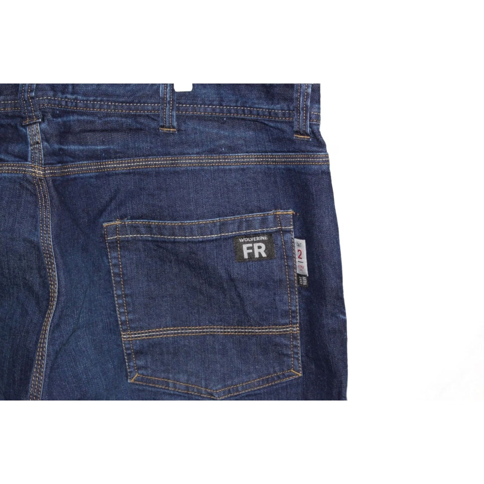 Denime Wolverine Men's FR Stretch Denim Traditional Fit 44 x 34 Dark Blue Jeans Size US 44 / EU 60 - 5 Thumbnail