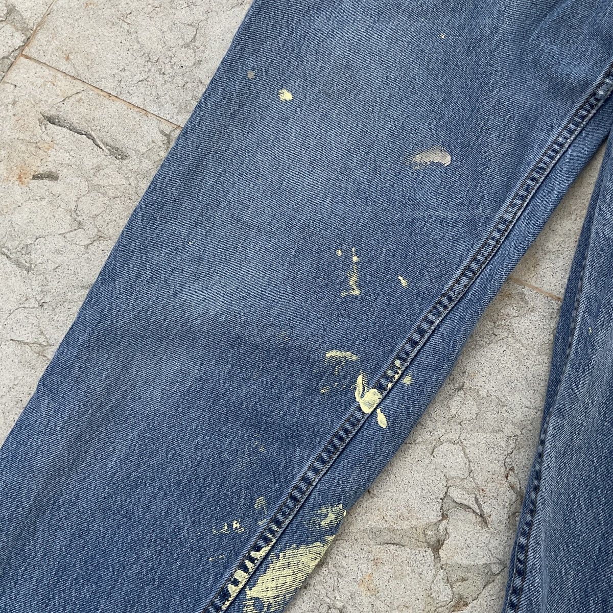 Levi's Vintage Distressed 90s Levi’s 522 Made In USA Denim Pants Size 38" / US 16 / IT 52 - 4 Thumbnail