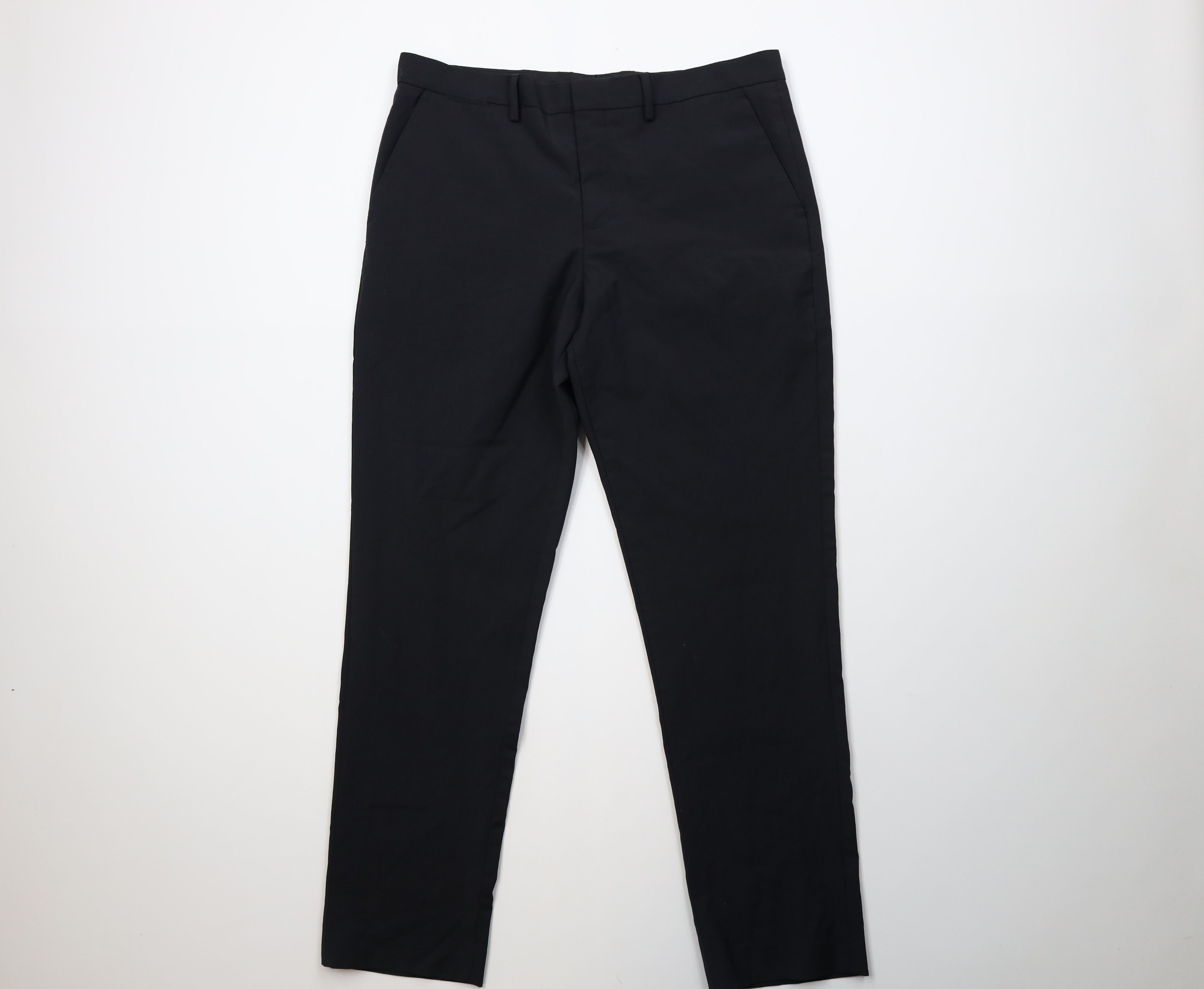 Express Express Stretch Wool Blend Knit Chino Pants Trousers Black Size US 34 / EU 50 - 1 Thumbnail
