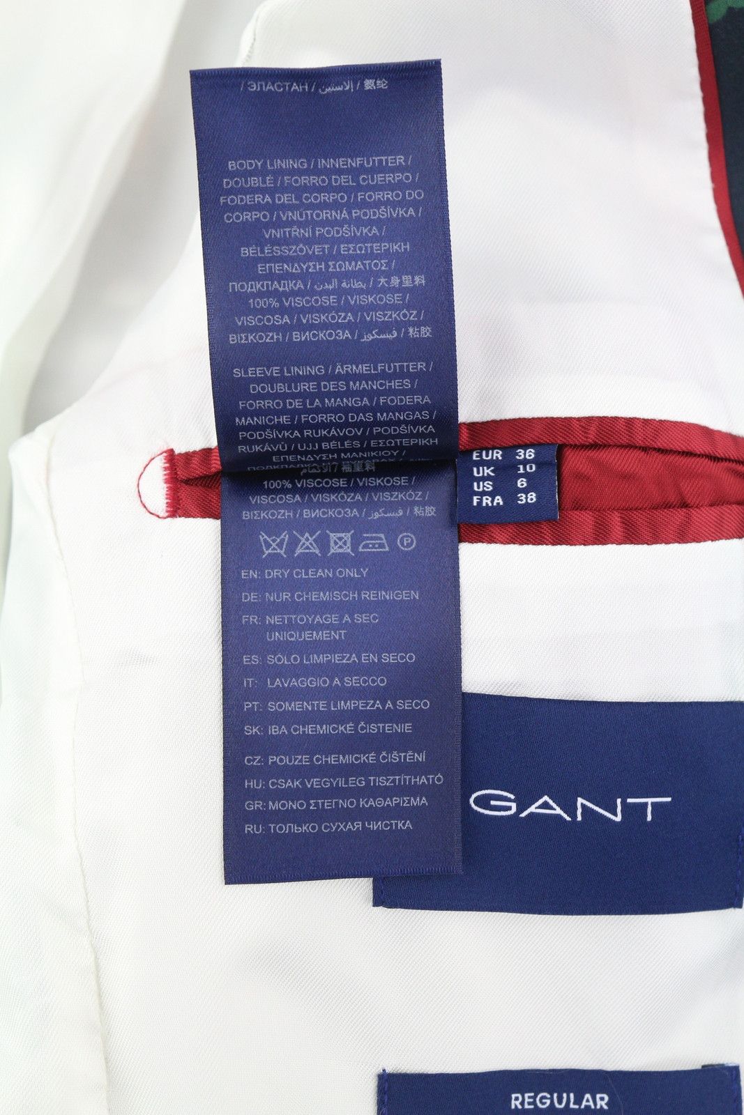 Gant GARDEN FLORAL EU36 Blue Notch Lapel Blazer 85314 Size S / US 4 / IT 40 - 11 Thumbnail